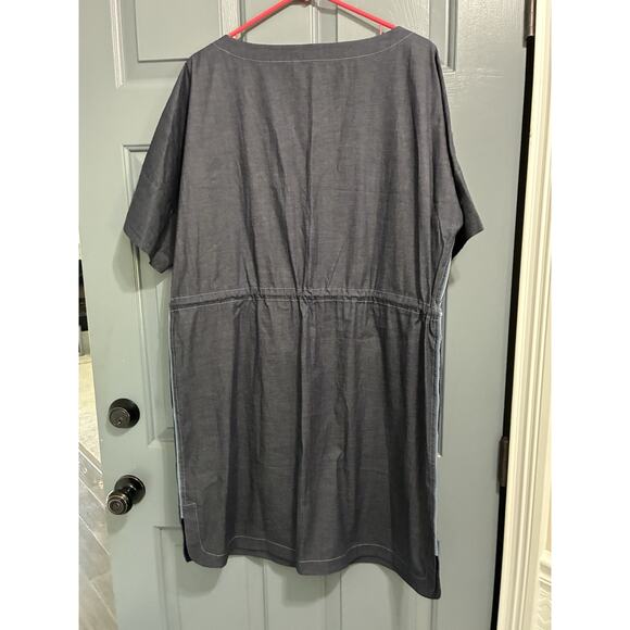 Women's Lafayette 148 New York Retro Blue Denim Dress Size Lg Retail $448 - Picture 5 of 5